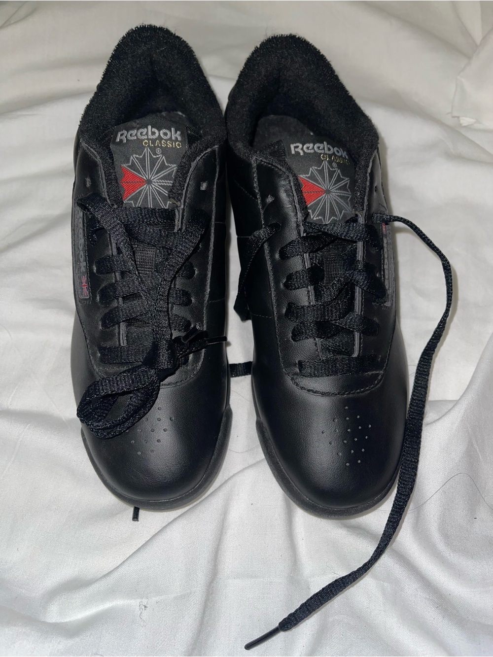 Reebok Black Sneakers with Red Accent